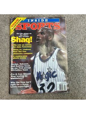 vintage Inside Sports magazine June 1993 featuring Shaquille O'Neal Shaq